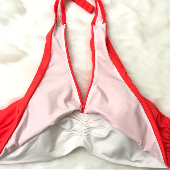 Victoria Secret Bandeau Top Red Bikini Halter Swim - Picture 8 of 8